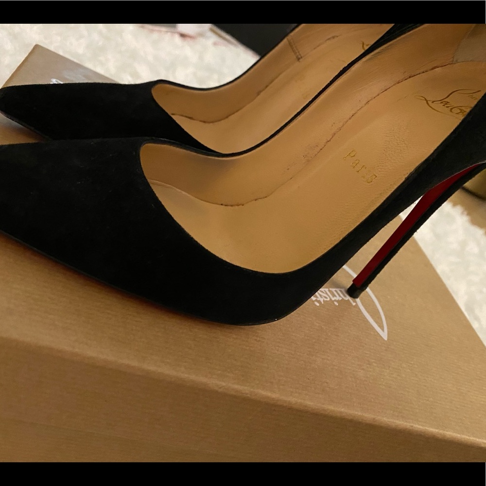 Christian Louboutin So Kate black suede size 37.5